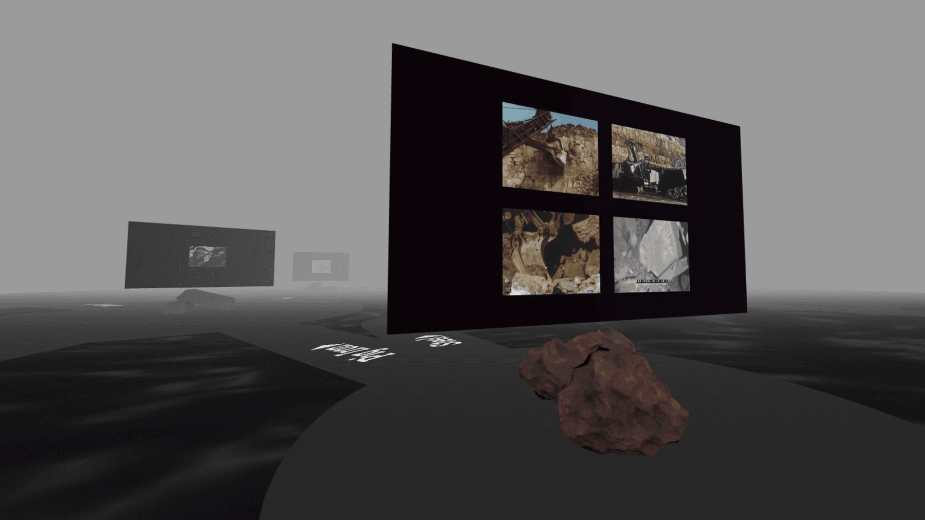 The section of the museum documenting the extraction of iron
ore.