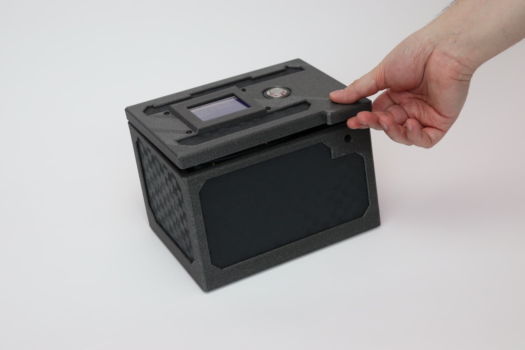 A GeoPact lockbox being opened.